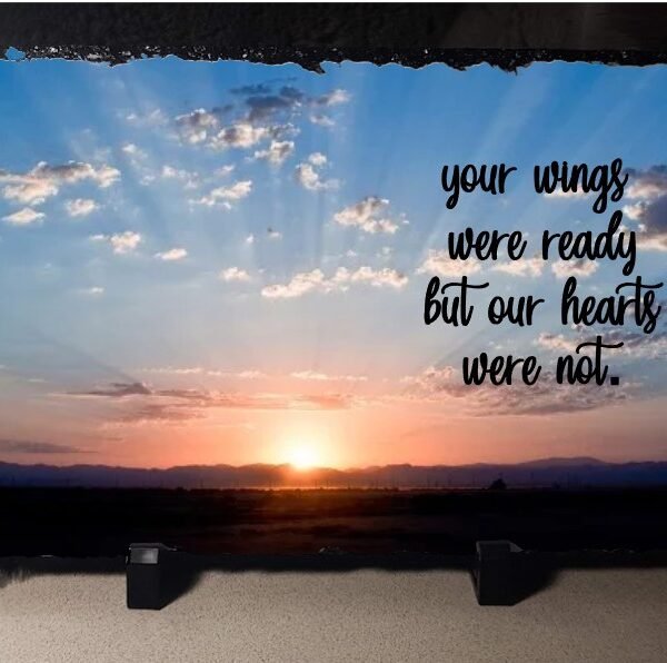 Memorial Photo Slate – Your Wings Were Ready