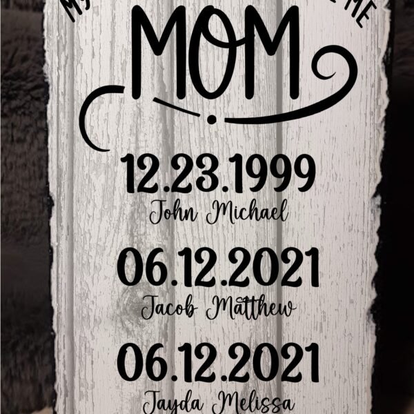 My greatest blessings call me mom -Custom personalized photo slate