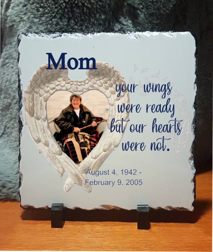 Your Wings Were Ready But Our Hearts Were Not - Memorial Slate - Image 3