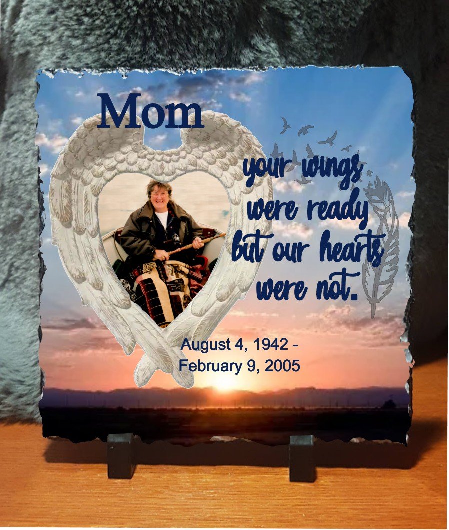 Your Wings Were Ready But Our Hearts Were Not - Memorial Photo Slate