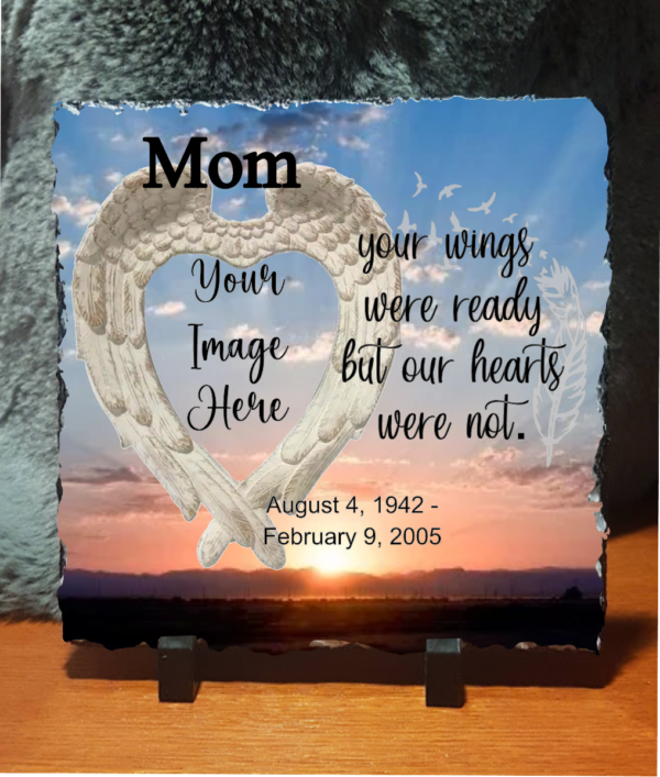 Memorial Photo Slate - Your Wings Were Ready