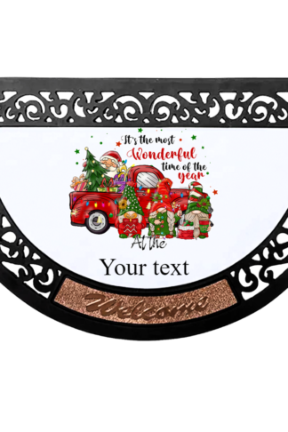 Front Door Mat - Gnome Family - It's the Most Wonderful Time of the Year