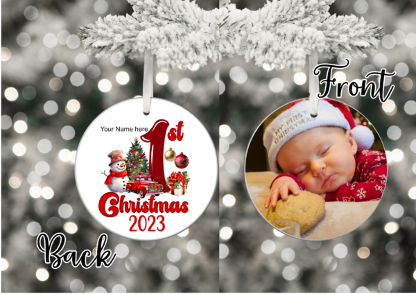 Baby's first christmas 2 2023 round Baby's First Christmas