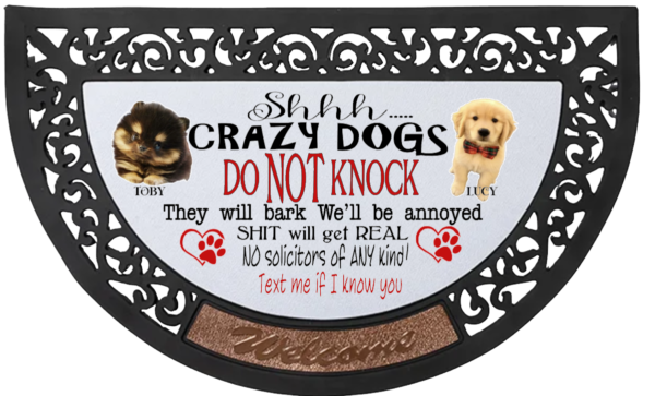 Front Door Mat that will make an excellent gift for any pet / dog owner.