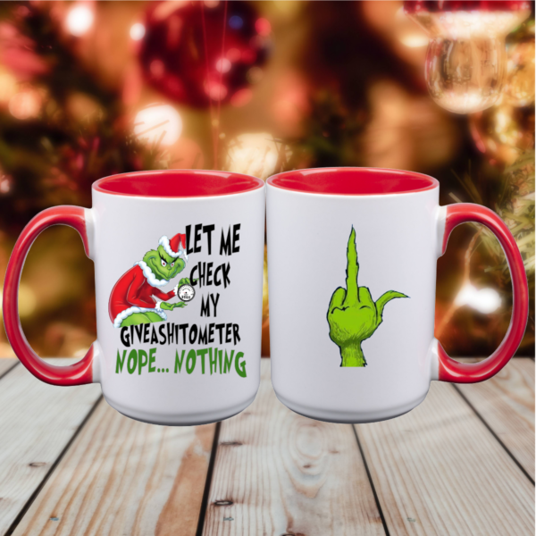 Alt text Give the gift of Christmas with one of these Grinch Inspired – sassy Coffee Mugs featuring an adorable picture of the man himself and a fun saying. The images on the mug are permanent and the mug is dishwasher and microwave safe.