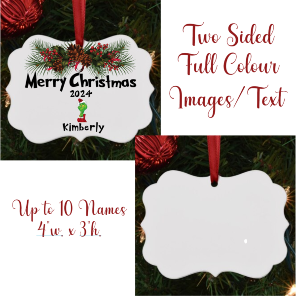 Custom Personalized Benelux Grinch Ornament