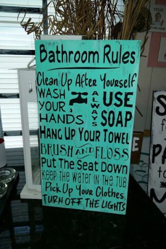 Hand Painted Pine Wood Sign