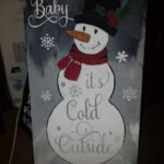 Baby It’s Cold Outside Wood Sign | Handpainted Solid Pine | Rustic Farmhouse Winter Décor | Handmade Christmas Gift
