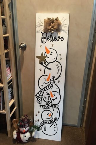 Believe Snowmen Hand Painted Christmas Wood Signs for all of your  Christmas decorations, holiday decor, winter wall decorations. (Copy) (Copy)