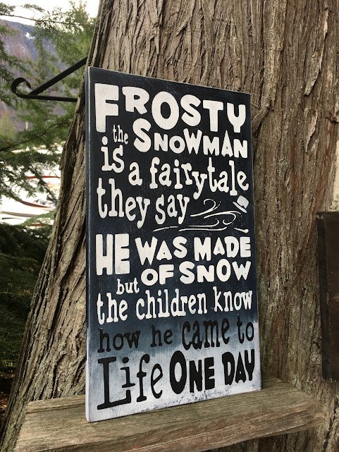 Frosty The Snowman Wood Sign Frosty The Snowman Hand Painted Christmas Wood Signs for all of your  Christmas decorations, holiday decor, winter wall decorations.