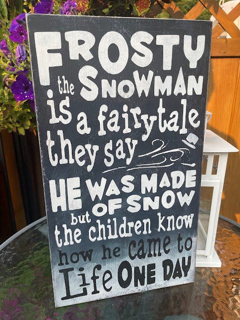 Frosty The Snowman Wood Sign Frosty The Snowman Hand Painted Christmas Wood Signs for all of your  Christmas decorations, holiday decor, winter wall decorations.