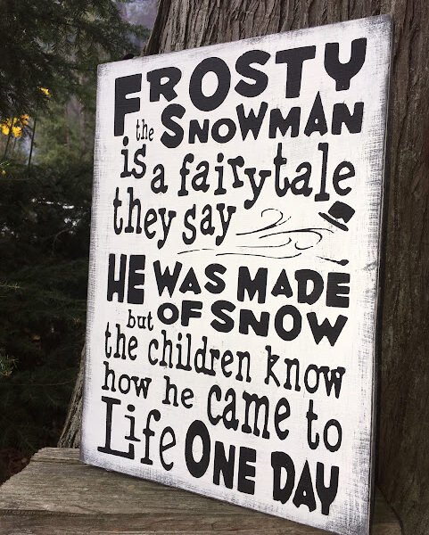 Frosty The Snowman Wood Sign Frosty The Snowman Hand Painted Christmas Wood Signs for all of your  Christmas decorations, holiday decor, winter wall decorations.