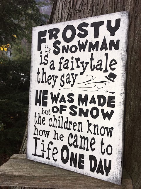 Frosty The Snowman Wood Sign Frosty The Snowman Hand Painted Christmas Wood Signs for all of your  Christmas decorations, holiday decor, winter wall decorations.