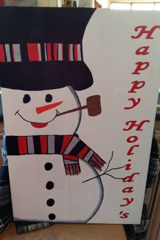 Happy Holidays Snowman Inside and Outside Christmas Decor and Giftware