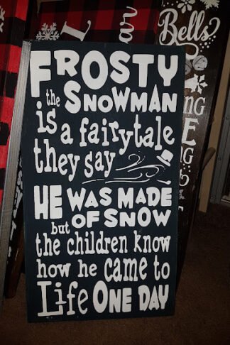 Frosty The Snowman Hand Painted Christmas Wood Signs for all of your  Christmas decorations, holiday decor, winter wall decorations.